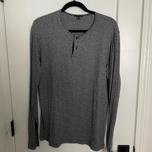 Theory Marled Grey LS Henley